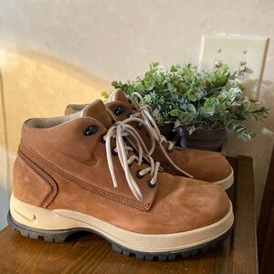 Vintage Nike ACG Brown Leather Hiking Trail Winter Boots 030507 Size 8 Y2K